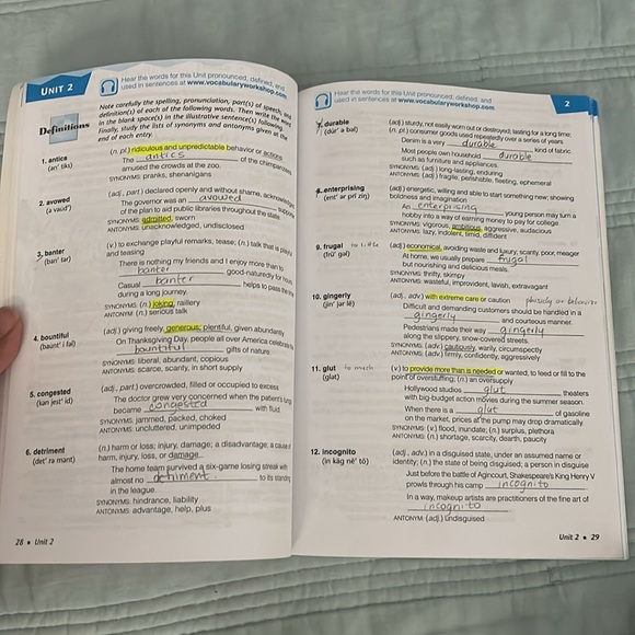 Vocabulary Workshop Level C Student Workbook New Edition, Sadlier-Oxford Online - Picture 5 of 7